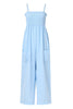 Smocked Spaghetti Strap Wide Leg Jumpsuit