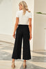 Drawstring Waist Wide Leg Pants