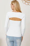 Cutout Raglan Sleeve Bolero and Tube Top