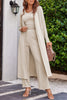 Drawstring  Long Sleeve Cover Up and Pants Set