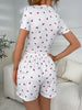 Ivy Lane Floral Ruched T-Shirt and Shorts Pajama Set