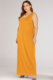 Plus Size Scoop Neck Maxi  Dress