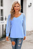 V-Neck Long Raglan Sleeve T-Shirt