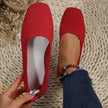 Square Toe Flat Slip-Ons