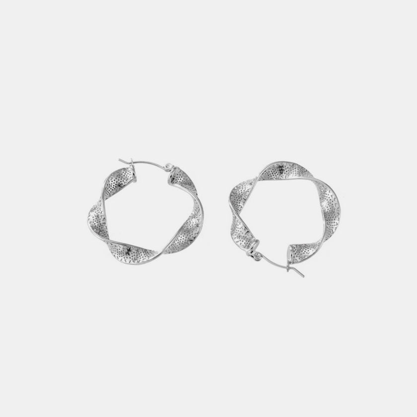 Titanium Steel Twisted Earrings - QuaintQuest Fashion