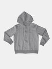 Full Size Drawstring Zip Up Long Sleeve Hooded Hoddie