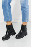 Lug Sole Chelsea Boots in Black