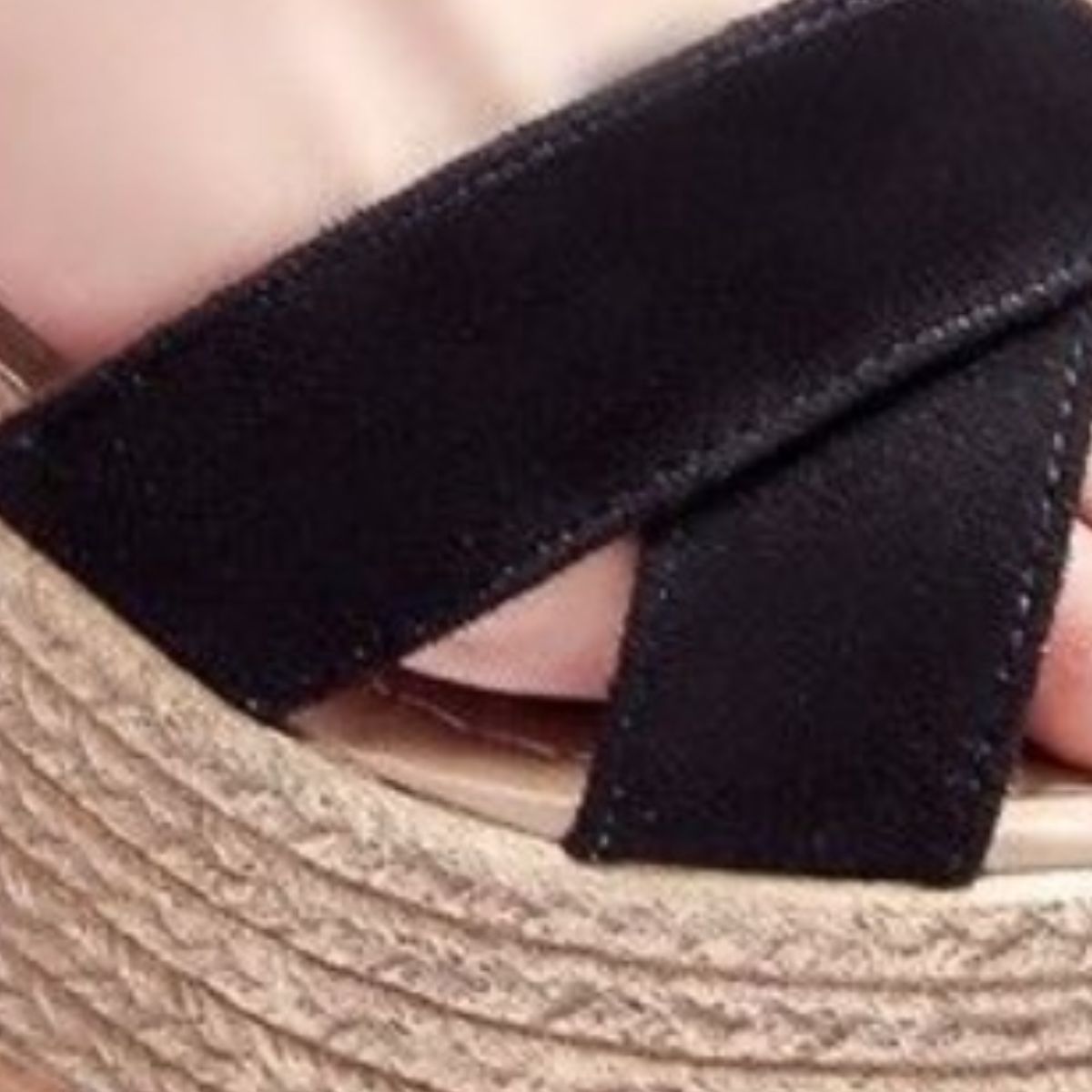 Crisscross Open Toe Wedge