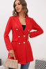 Buttoned Lapel Collar Long Sleeve Blazer