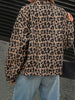 Perfee Leopard Button Up Long Sleeve Jacket