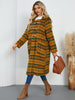 Plaid Long Sleeve Hooded Coat with Pockets