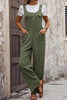 Perfee Textured Pocketed Wide Strap Overalls