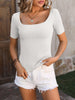 Mandy Square Neck Short Sleeve Top