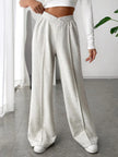 Elastic Waist Wide Leg Pants