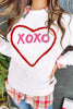 XOXO Heart Round Neck Dropped Shoulder Sweatshirt