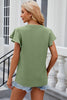 Notched Cap Sleeve T-Shirt