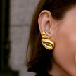 Gold-Plated Conch Earrings