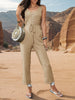 Perfee Tied Sleeveless Jumpsuit with Pockets