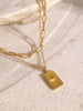 18K Gold-Plated Stainless Steel Double-Layered Necklace