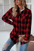 Plaid Button Up Dropped Shoulder Shirt