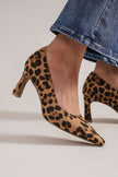 Beast Fashion Faux Suede Leopard Point Toe Pumps