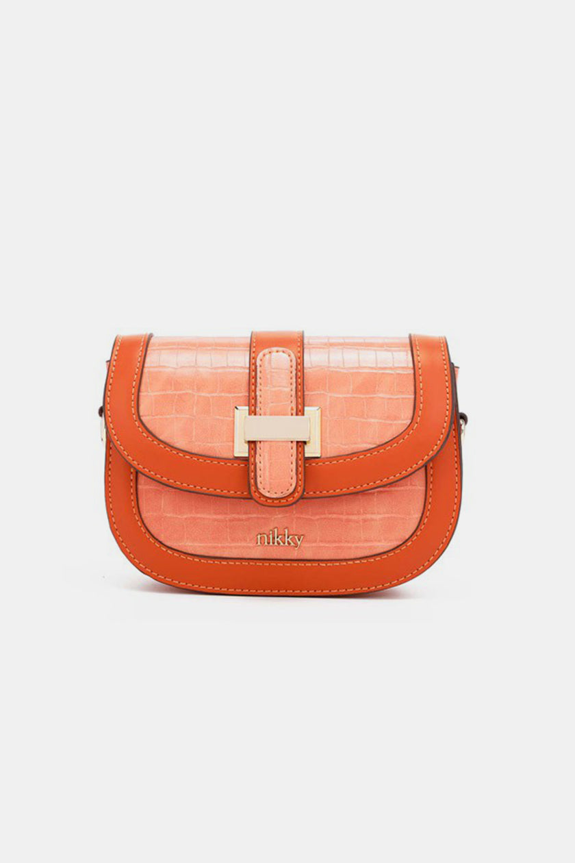 Nicole Lee USA Croc Embossed Crossbody Bag - QuaintQuest Fashion