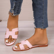 PU Leather Flat Sandals