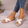 PU Leather Flat Sandals