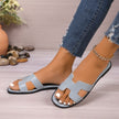 PU Leather Flat Sandals