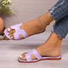 PU Leather Flat Sandals