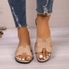 PU Leather Flat Sandals