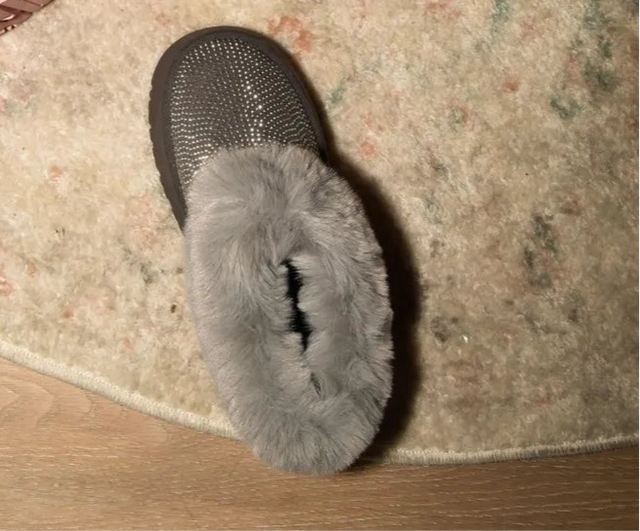 Embellished Faux Fur Platform Booties