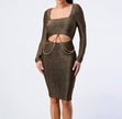 Glitter Chain Bodycon Dress