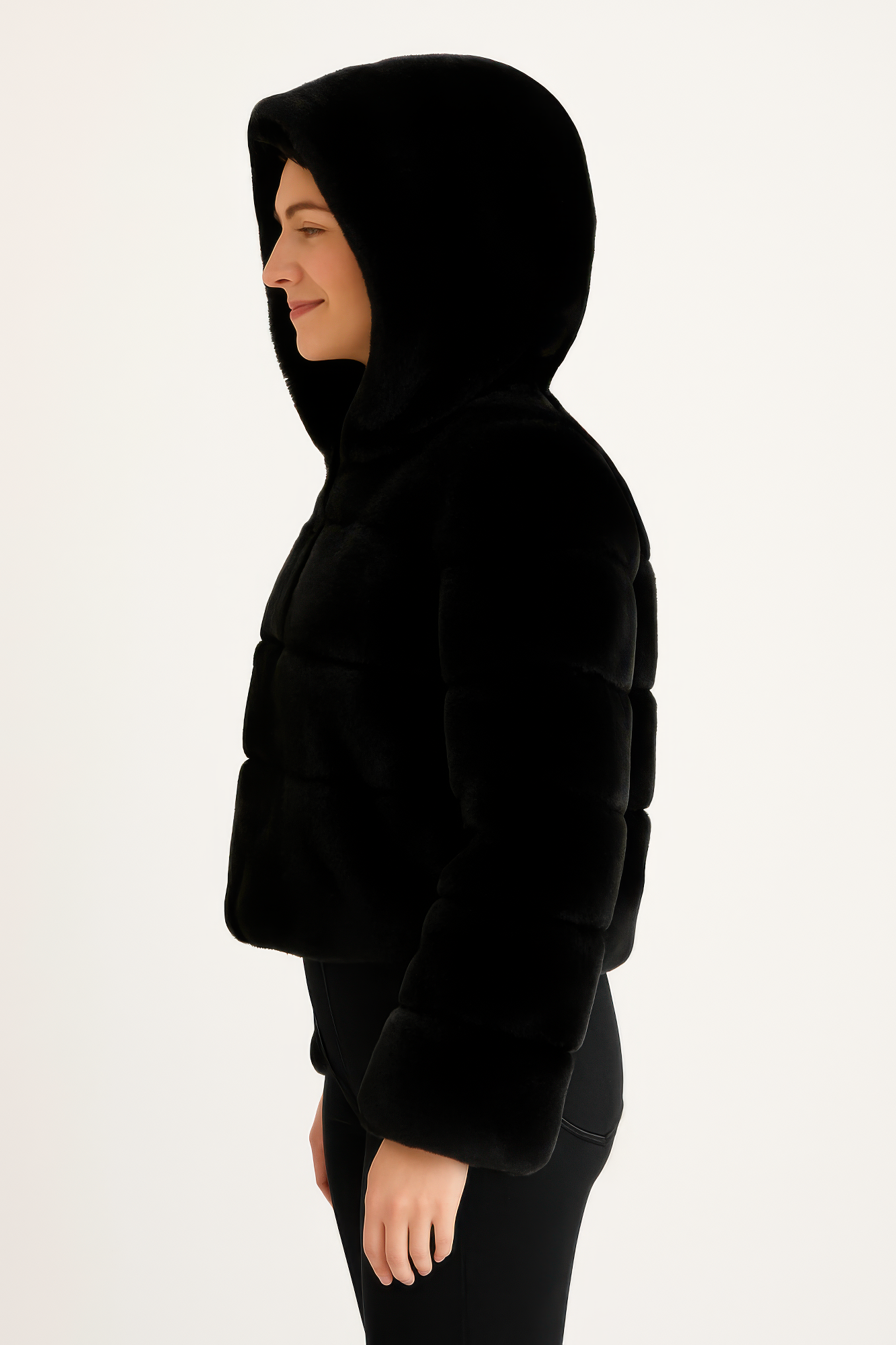 Faux Fur Hooded Jacket