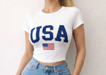Usa Graphic Fitted T-shirt