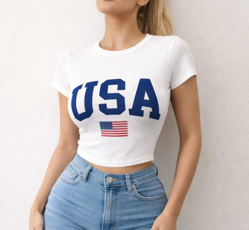 Usa Graphic Fitted T-shirt