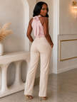Satin Cowl Neck Sleeveless Blouse
