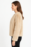 Faux Fur Trim Cape