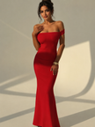 Backless Off-Shoulder Bodycon Mermaid Maxi Dress