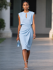 Ruched Waist Sleeveless Dress
