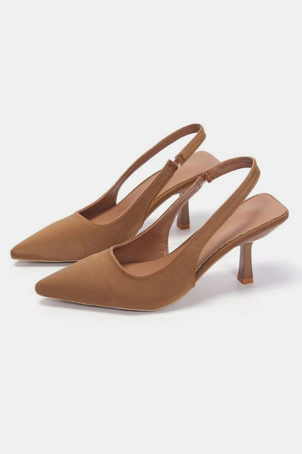 PU Leather Point Toe Pumps