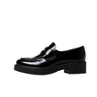 Round Toe Block Heel Loafers