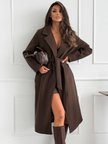 Tie Waist Longline Coat
