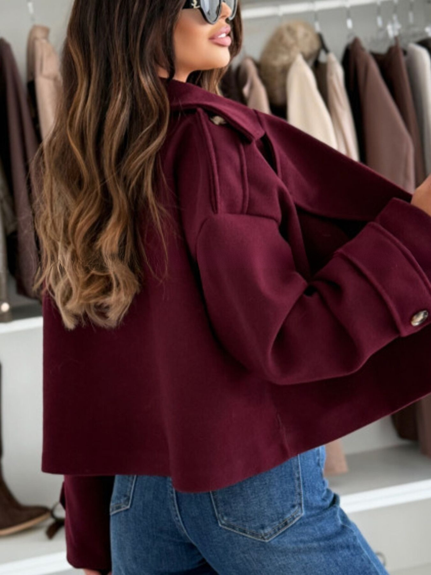 Double-Breasted Cropped Outerwear