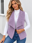 Cozy Fleece Open Front Vest Coat