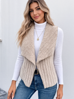 Cozy Fleece Open Front Vest Coat