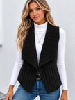 Cozy Fleece Open Front Vest Coat