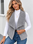 Cozy Fleece Open Front Vest Coat