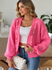 Pearl Open Front Long Sleeve Cardigan