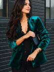 Button Up Lapel Collar Blazer